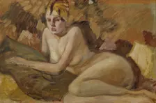 Recumbent model, 1919. Creator: Helmer Osslund