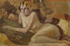 Recumbent model, 1919. Creator: Helmer Osslund