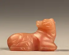 Recumbent Calf Amulet, 1540-1296 BC. Creator: Unknown