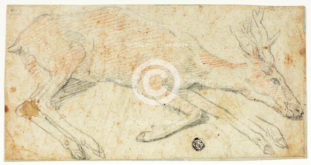 Recumbent Deer, ca. 1560-1600. Creator: Federico Zuccaro.