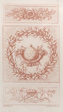 Recueil d'Ornemens à l'usage des jeunes artistes, 1777. Creator: Mademoiselle Liothier