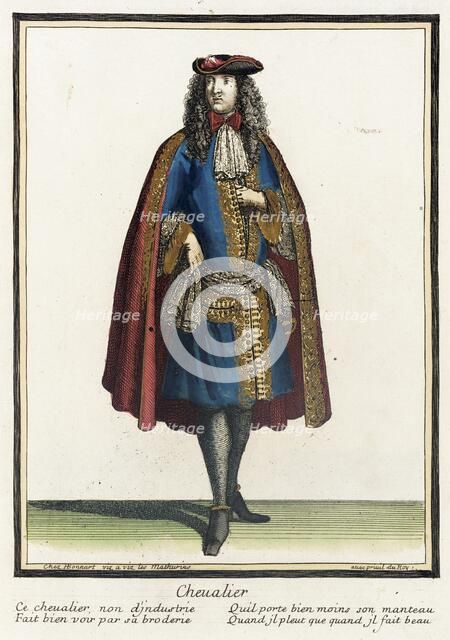 Recueil des modes de la cour de France, 'Cheualier', Bound 1703-1704. Creator: Henri Bonnart.