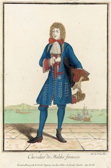 Recueil des modes de la cour de France, Chevalier de Malthe Francois between c1678 and c1693. Creator: Jean de Dieu