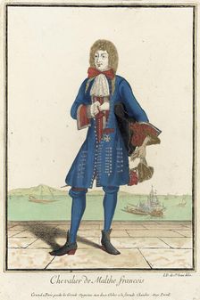 Recueil des modes de la cour de France, Chevalier de Malthe Francois between c1678 and c1693. Creator: Jean de Dieu