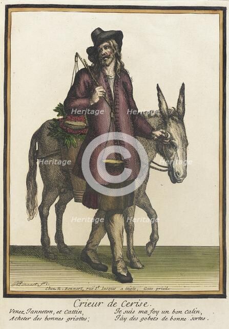 Recueil des modes de la cour de France, 'Crieur de Cerise', after 1674. Creator: Henri Bonnart.