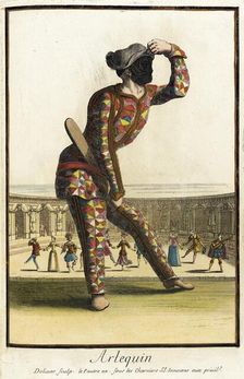 Recueil des modes de la cour de France, Arlequin Bound 1703-1704. Creators: Jean Doliver, Jacques Le Pautre