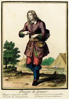 Recueil des modes de la cour de France, Berger de Gonesse between c1678 and c1693. Creator: Nicolas Bonnart