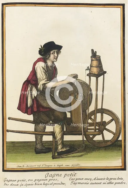 Recueil des modes de la cour de France, 'Gagne Petit', between c1678 and c1693. Creator: Nicolas Bonnart.