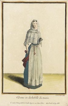 Recueil des modes de la cour de France, Dame en Deshabillé du Matin 1683. Creator: Jean de Dieu