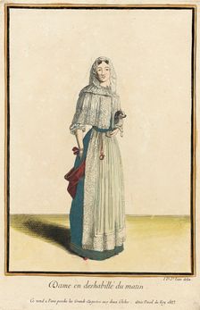 Recueil des modes de la cour de France, Dame en Deshabillé du Matin 1683. Creator: Jean de Dieu