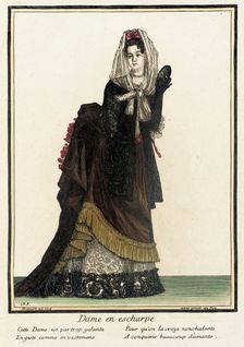 Recueil des modes de la cour de France, Dame en Escharpe Bound 1703-1704. Creator: Henri Bonnart