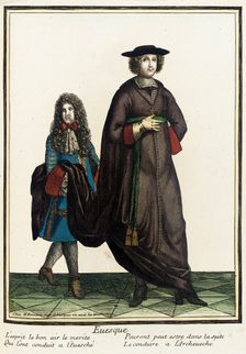 Recueil des modes de la cour de France, Euesque Bound 1703-1704. Creator: Henri Bonnart