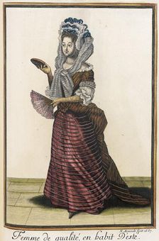 Recueil des modes de la cour de France, Femme de Qualité, en Habit d'Esté 1687. Creator: Nicolas Arnoult