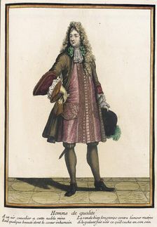 Recueil des modes de la cour de France, Homme de Qualité Bound 1703-1704. Creator: Henri Bonnart