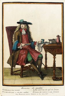 Recueil des modes de la cour de France, Homme de Qualité Bound 1703-1704. Creator: Henri Bonnart