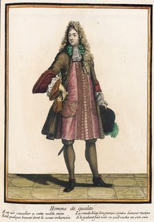 Recueil des modes de la cour de France, Homme de Qualité Bound 1703-1704. Creator: Henri Bonnart