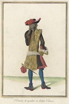 Recueil des modes de la cour de France, Homme de Qualité en Habit d'Hiuer 1678. Creator: Jean de Dieu