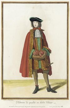 Recueil des modes de la cour de France, Homme de Qualité en Habit d'Hiuer 1683. Creator: Jean de Dieu
