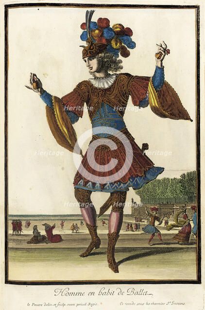 Recueil des modes de la cour de France, 'Homme en Habit de Ballet', c1682. Creators: Jacques Le Pautre, Jean Lepautre.