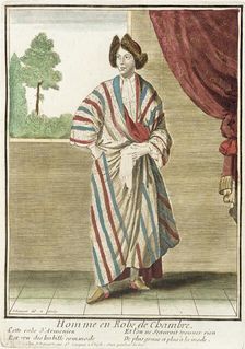 Recueil des modes de la cour de France, Homme en Robe de Chambre 1676. Creator: Nicolas Bonnart