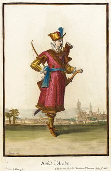 Recueil des modes de la cour de France, Habit d'Arabe Bound 1703-1704. Creators: Jean Berain, Jacques Le Pautre, Jean Lepautre