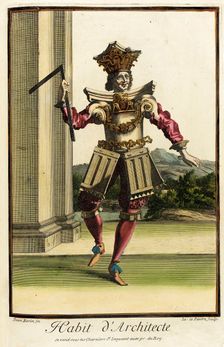 Recueil des modes de la cour de France, Habit d'Architecte Bound 1703-1704. Creators: Jean Berain, Jacques Le Pautre, Jean Lepautre