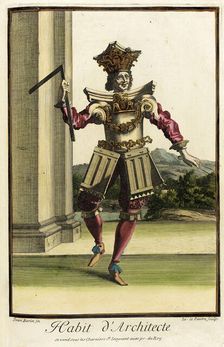 Recueil des modes de la cour de France, Habit d'Architecte Bound 1703-1704. Creators: Jean Berain, Jacques Le Pautre, Jean Lepautre