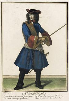 Recueil des modes de la cour de France, Habit de Cavalier between circa 1672 and circa 1676. Creator: Nicolas Bonnart