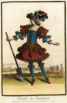 Recueil des modes de la cour de France, Habit de Jardinier c1682. Creators: Jacques Le Pautre, Jean Doliver