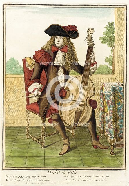 Recueil des modes de la cour de France, 'Habit de Ville', between circa 1664 and circa 1675. Creator: Nicolas Bonnart.
