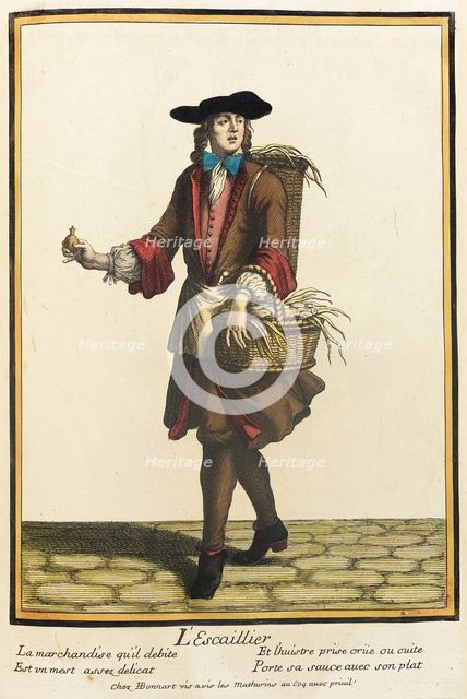 Recueil des modes de la cour de France, 'L'Escaillier' (image 1 of 2), Bound 1703-1704. Creator: Henri Bonnart.