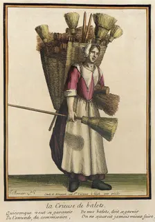 Recueil des modes de la cour de France, La Crieuse de Balets after 1674. Creators: Jean-Baptiste Bonnart, Nicolas Bonnart