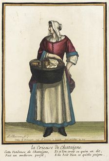 Recueil des modes de la cour de France, La Vrieuse de Chataigne after 1674. Creators: Jean-Baptiste Bonnart, Nicolas Bonnart