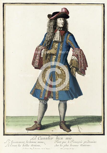 Recueil des modes de la cour de France, 'Le Cavalier Bien Mis', c1684. Creator: Nicolas Bonnart.