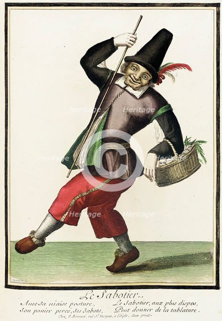 Recueil des modes de la cour de France, 'Le Sabotier', between circa 1678 and circa 1693. Creator: Nicolas Bonnart.