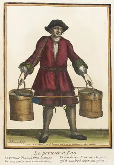 Recueil des modes de la cour de France, Le Porteur d'Eau between 1675 and 1685. Creators: Jean-Baptiste Bonnart, Henri Bonnart