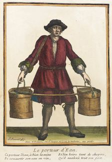 Recueil des modes de la cour de France, Le Porteur d'Eau between 1675 and 1685. Creators: Jean-Baptiste Bonnart, Henri Bonnart