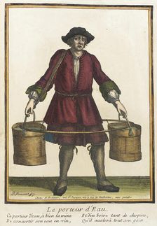 Recueil des modes de la cour de France, Le Porteur d'Eau between 1675 and 1685. Creators: Jean-Baptiste Bonnart, Henri Bonnart