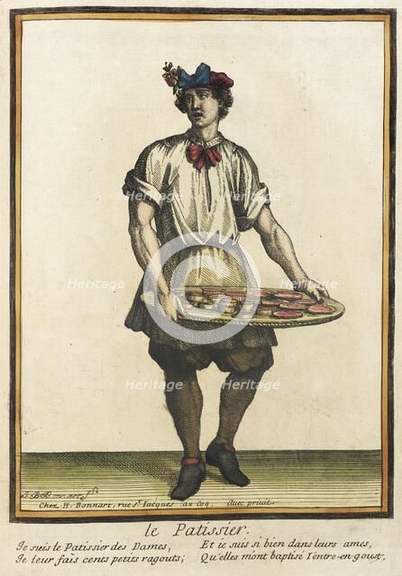 Recueil des modes de la cour de France, 'Le Patissier', after 1685. Creator: Henri Bonnart.