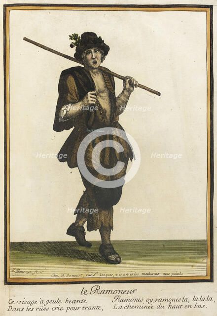 Recueil des modes de la cour de France, 'Le Ramoneur', between 1675 and 1685. Creators: Jean-Baptiste Bonnart, Henri Bonnart.