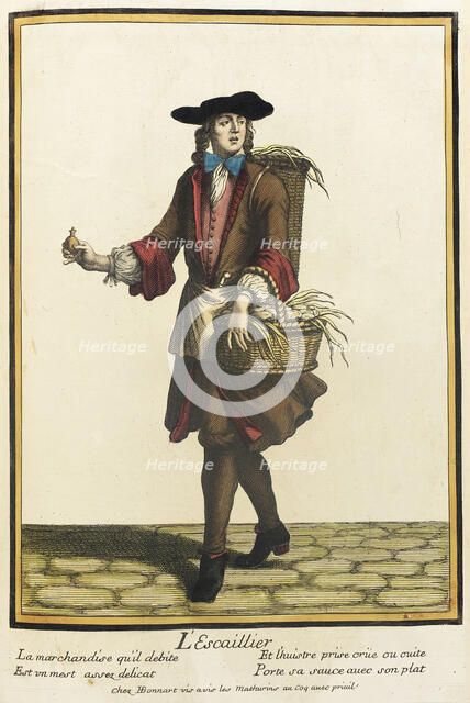 Recueil des modes de la cour de France, 'L'Escaillier' (image 1 of 2), Bound 1703-1704. Creator: Henri Bonnart.