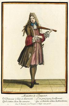 Recueil des modes de la cour de France, Maistre à Dancer between c1678 and c1693. Creator: Nicolas Bonnart