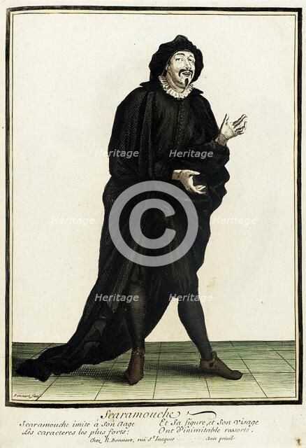 Recueil des modes de la cour de France, 'Scaramouche', between c1678 and c1693. Creator: Nicolas Bonnart.