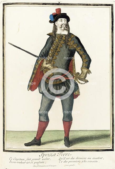 Recueil des modes de la cour de France, 'Spezza Ferre', between 1678 and 1693. Creator: Nicolas Bonnart.