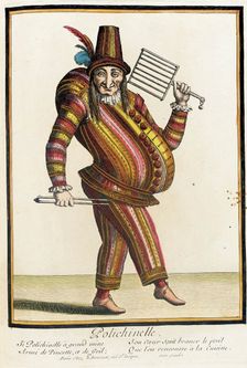 Recueil des modes de la cour de France, Polichinelle between c1678 and c1693. Creator: Nicolas Bonnart