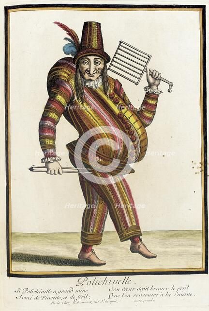 Recueil des modes de la cour de France, 'Polichinelle', between c1678 and c1693. Creator: Nicolas Bonnart.