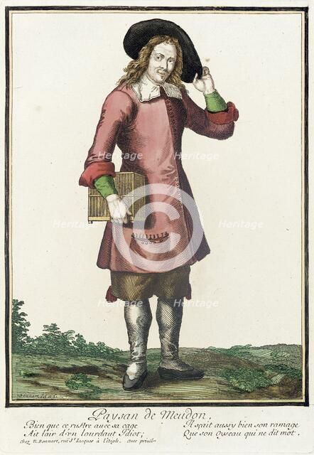 Recueil des modes de la cour de France, 'Paysan de Meudon', between c1678 and c1693. Creator: Nicolas Bonnart.