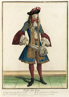 Recueil des modes de la cour de France, Page du Roy 1675. Creator: Nicolas Bonnart