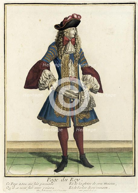 Recueil des modes de la cour de France, 'Page du Roy', 1675. Creator: Nicolas Bonnart.