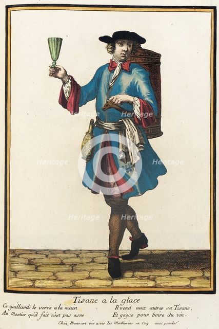 Recueil des modes de la cour de France, 'Tisane a la Glace' (image 1 of 2), Bound 1703-1704. Creator: Henri Bonnart.